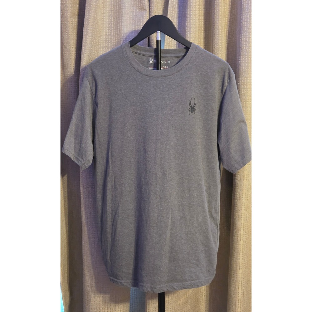Spyder Crewneck Short Sleeve T-Shirt Men's Size Large Gray Spellout